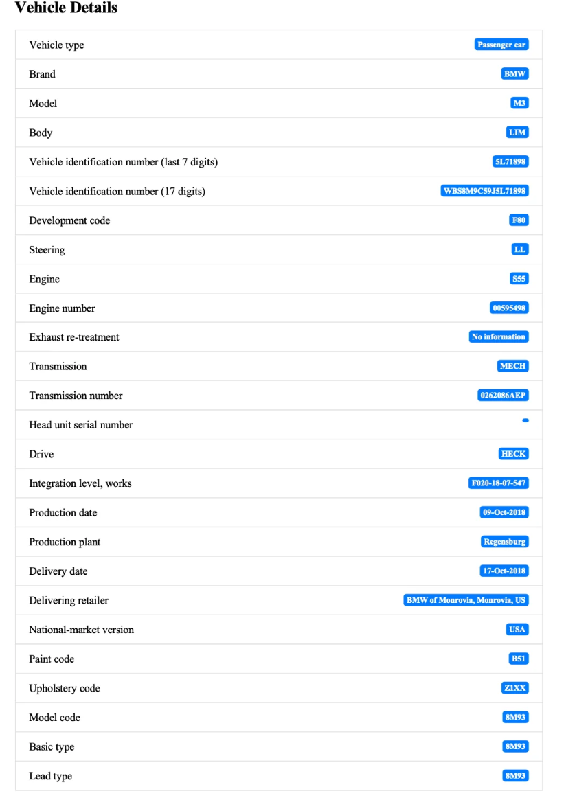 BMW Service Repair & Warranty History Report PDF Vehicle Records by VIN