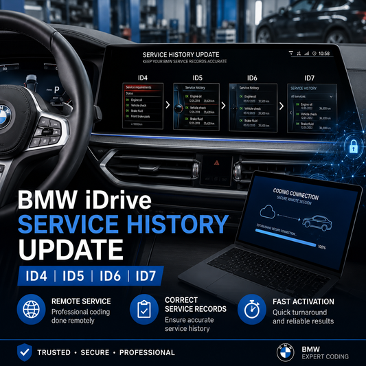 BMW iDrive Service History Update ID4/ID5/ID6/ID7