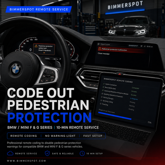 BMW MINI Pedestrian Protection Fault Coding | F G Series Remote Support