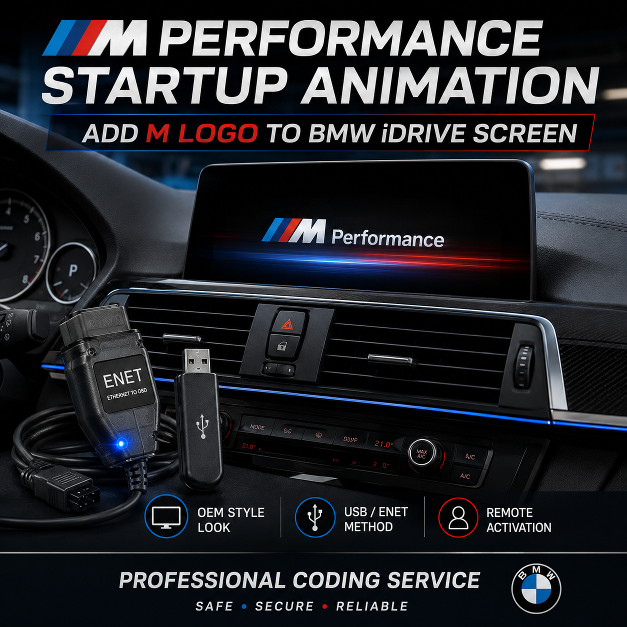 M Performance Startup Animation | Add M Logo to BMW iDrive Screen