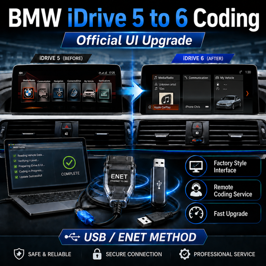 BMW iDrive 5 to 6 Coding | Official UI Upgrade | USB/ENET Method