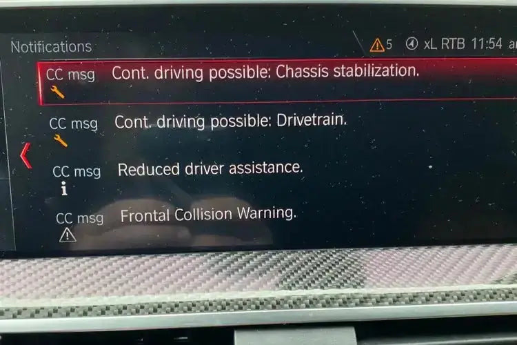 BMW Check Control Message Error faults Delete F G Series Cluster iDrive Warning