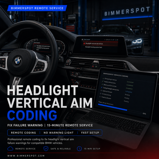 BMW Headlight Vertical Aim Coding | Adaptive Light Failure Fix Remote Service